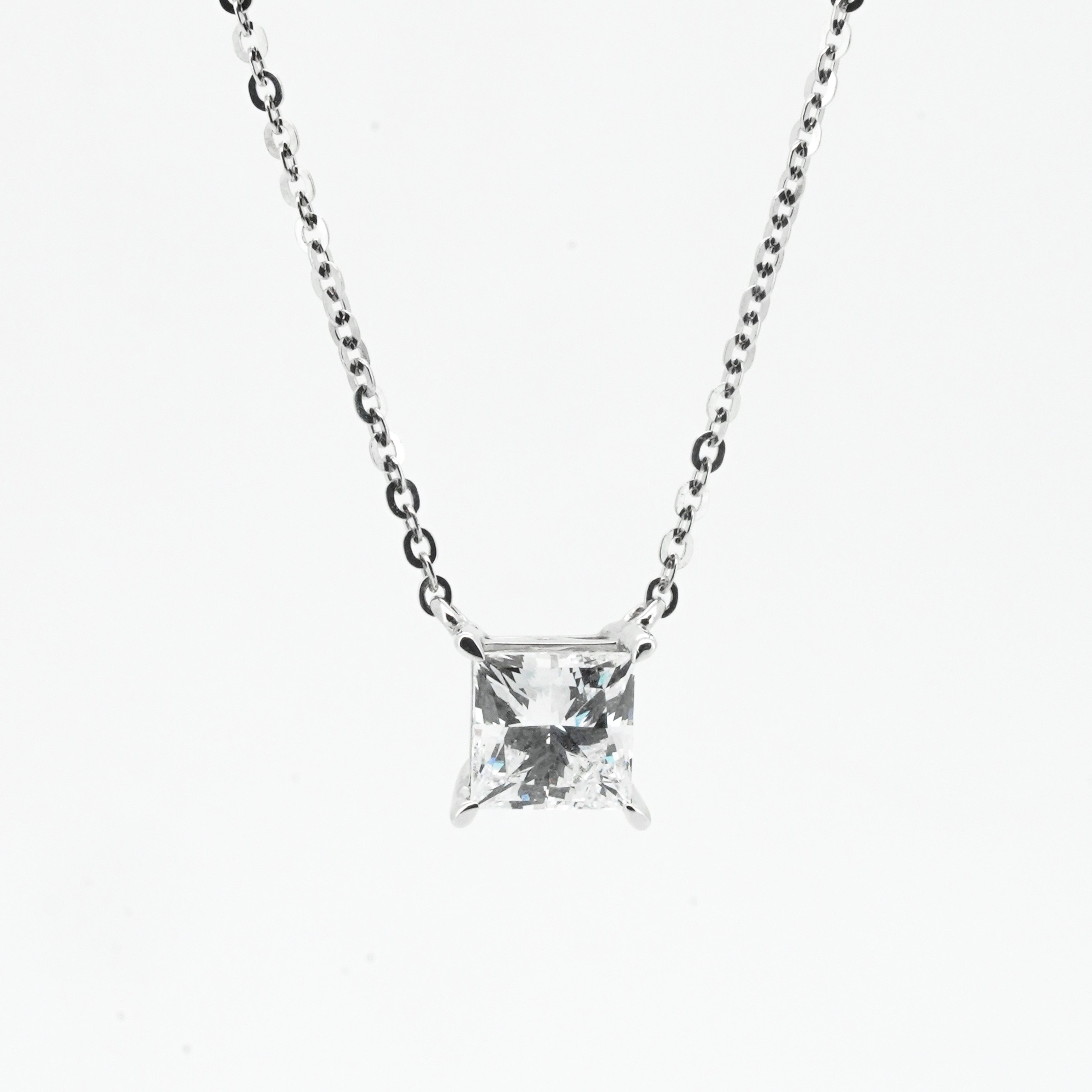Princess Cut Diamond Pendant | Princess Cut Necklace – Kingofjewelry.com